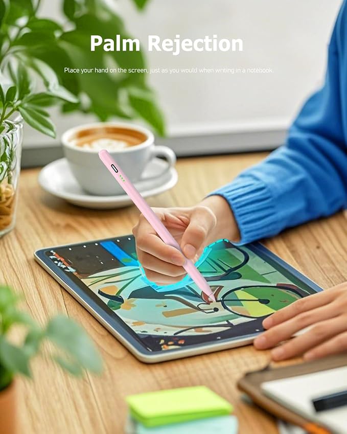 Pink Pen for iPad – Fast Charging, Palm Rejection and Tilt Sensitivity - Image 3