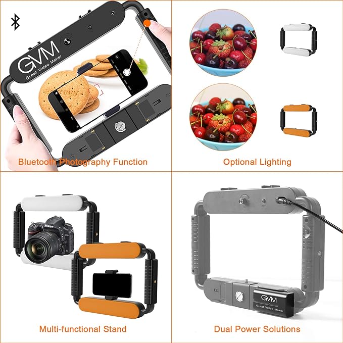 GVM Great Video Maker LED Ring Light 5600K Selfie Light, Smartphone Video Rig & - Image 9