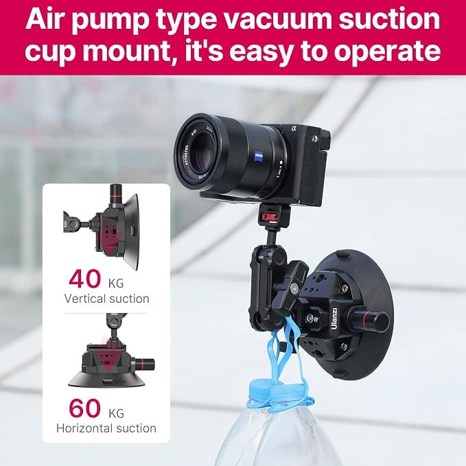 ULANZI SC-02 Suction Mount 4.5'', Magic Arm Bracket - Image 3