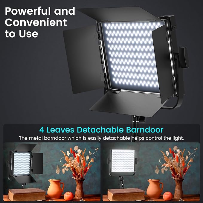 Anautin RGB Photography Lighting Kit, 50W Bi-Color LED Studio Lights, - Image 4