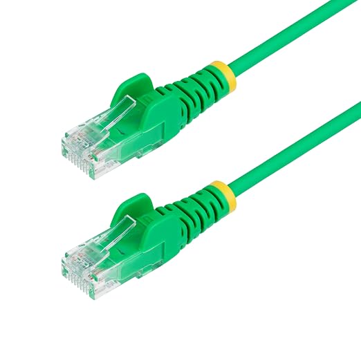 StarTech.com 2ft Green Slim CAT6 Ethernet Cable, Snagless RJ45, 28AWG Pure Bare by StarTech