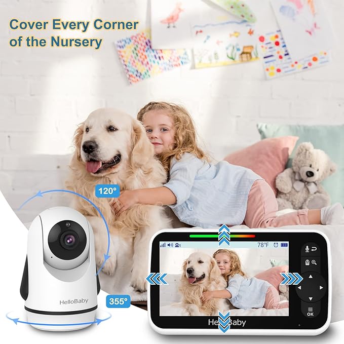 HelloBaby 5 Inch Video Baby Monitor - Image 5