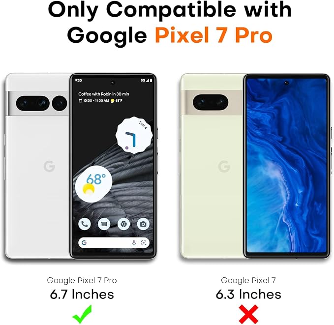 TOCOL 2+2 Pack for Google Pixel 7 Pro Screen Protector -2 Pack Screen Protector - Image 2
