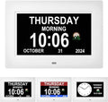 Dementia clock for seniors, 3 main interfaces, automatic dimming, digital by Unknown