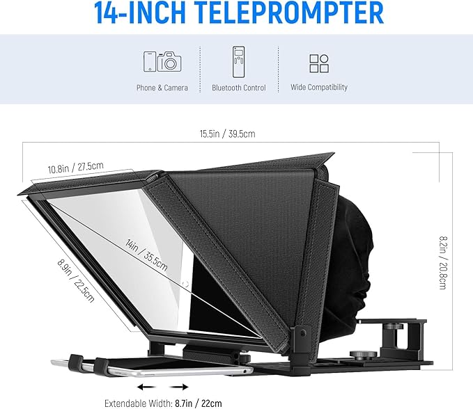NEEWER X12 14 inch Aluminum Alloy Teleprompter - Image 6