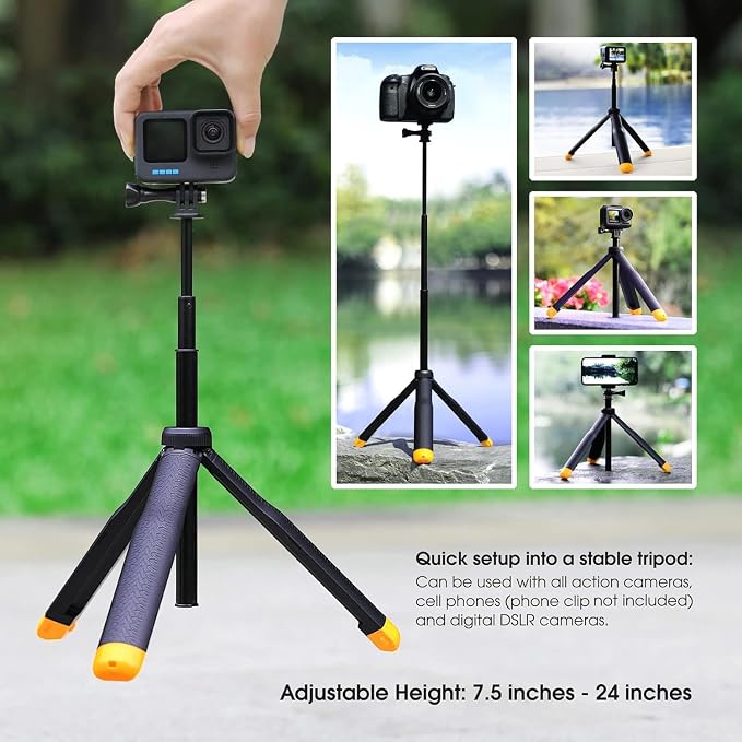 SOONSUN 4in1 Floating Selfie Stick Hand Grip Tripod - Image 4