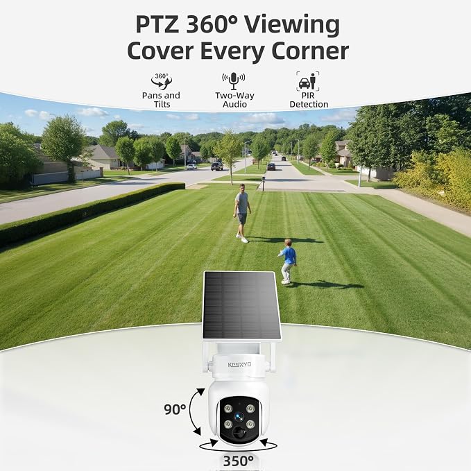 Solar Powered Security Cameras Wireless Outdoor, 4MP Cameras, 2 Cam kit - Image 8