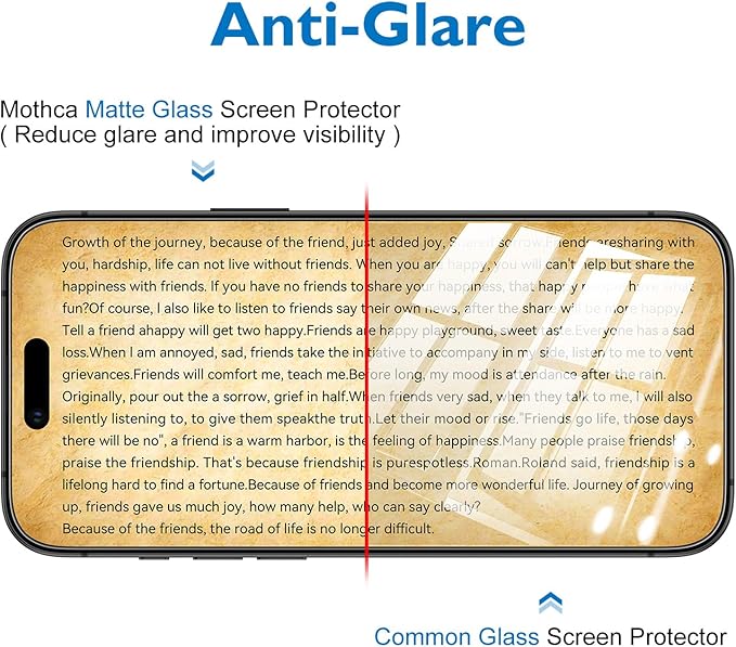 Mothca 2 Pack Matte Glass Screen Protector - Image 2