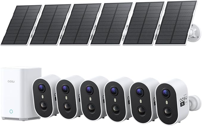 aosu Solar Security Cameras Wireless Outdoor, 2K HD Home Security Camera System by AOSUSecurityOffical