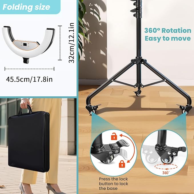 MACTREM 22" Foldable Ring Light - Image 5
