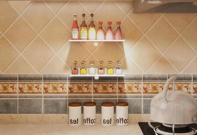 Floating Shelves for Wall, Small Black Shelves Wall Mounted Shelf for Bathroom - Image 6