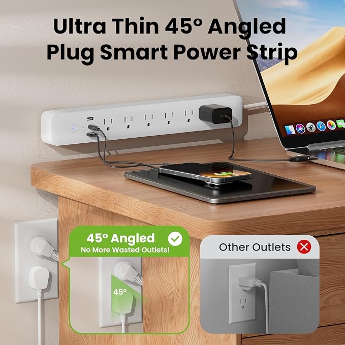 GHome Smart Power Strip 15A, 2.4G WiFi Smart plugs that work - Image 7