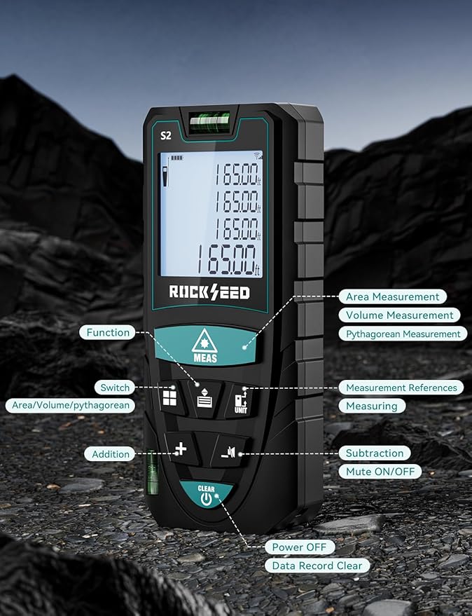 Laser Measure 50M/165ft, RockSeed Digital Laser Distance Meter - Image 6