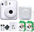 Fujifilm Instax Mini 12 Instant Camera Clay White Bundle by FUJIFILM