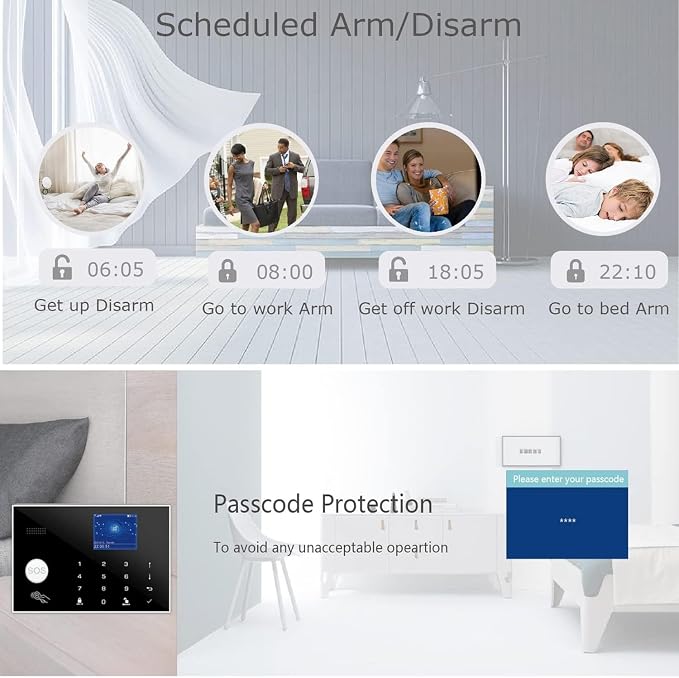WiFi and 3/4G GSM Home Burglar Security Alarm System Auto Dial - Image 5
