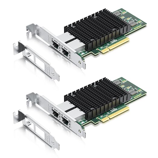 10Gtek 10Gb Dual RJ45 Port Network Card by 10Gtek