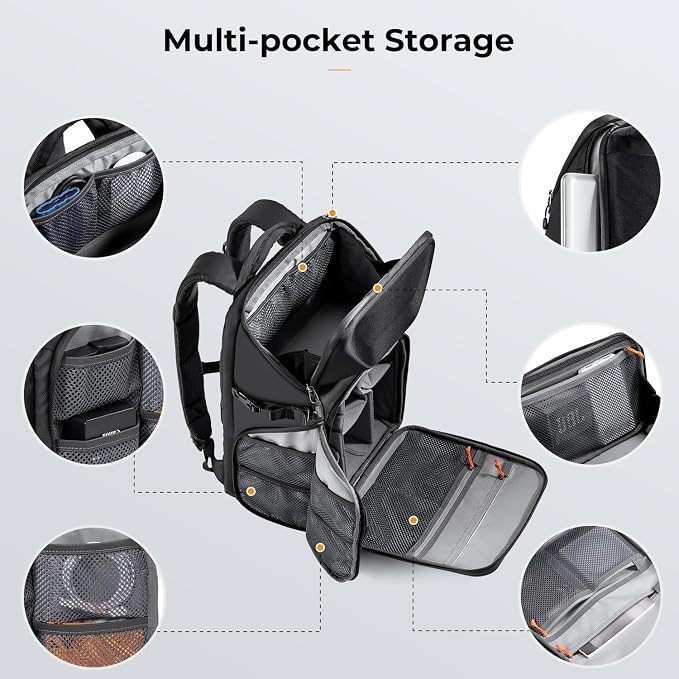 K&F CONCEPT Camera Backpack Hard Shell 20L Photography Camera Bag Hardshell Case - Image 4