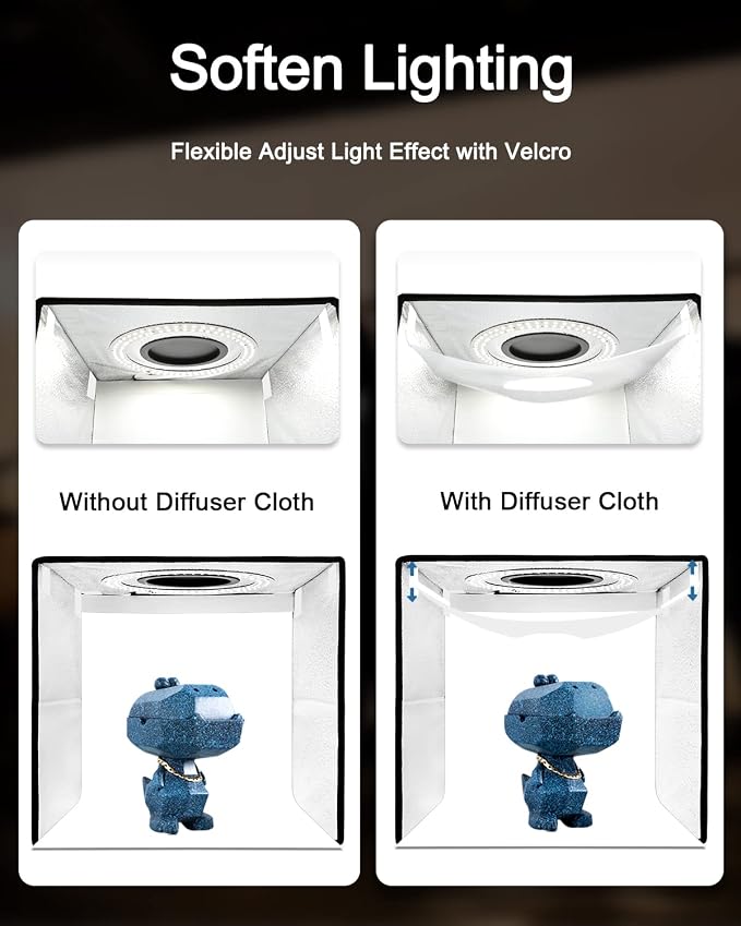 DUCLUS Light Box Photography, 16x16 Inch Photo Light Box - Image 5