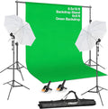 EMART 8.5X10 FT Green Screen Backdrop Kit, Photography Umbrella by EMART