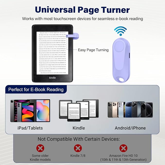 DATAFY Page Turner for Kindle Paperwhite Oasis Kobo eReaders, Camera Camcorder - Image 6