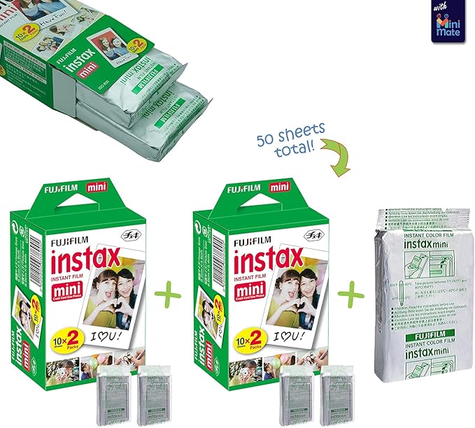 Fujifilm Instax Mini 11 Instant Camera Charcoal Gray + MiniMate Accessory - Image 2