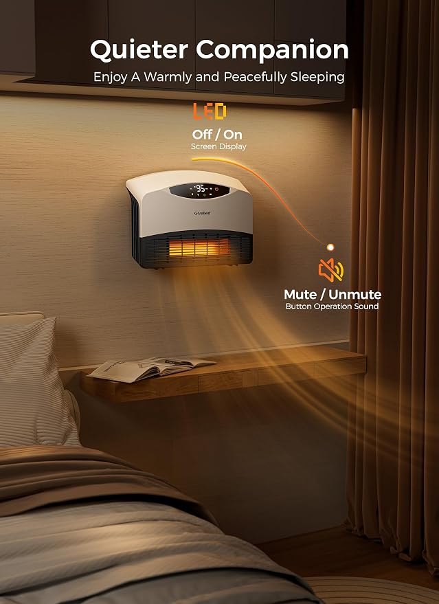 GiveBest Smart Wall Heater, 1500W Electric PTC Space Heaters - Image 6