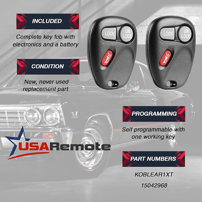 2 Keyless Entry Remote Key Fob - Image 3