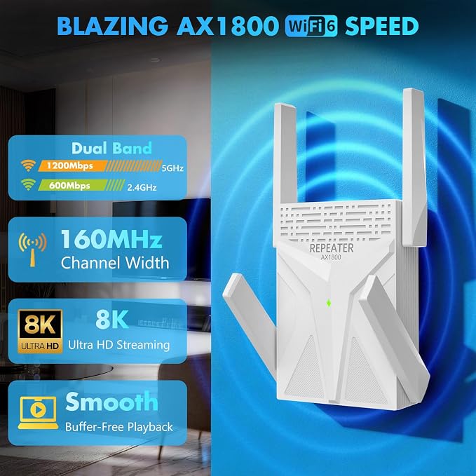 AX1800 WiFi 6 Extender Signal Booster - Image 2