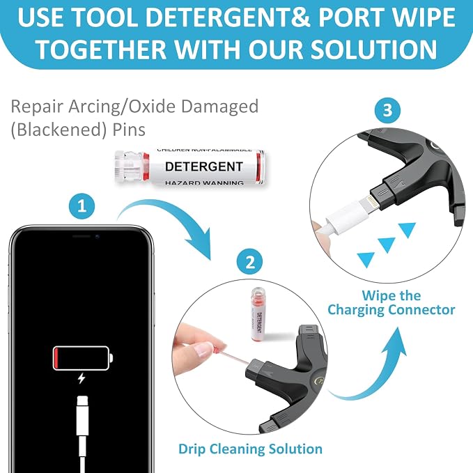 Tassmpitor for iPhone Cleaning Kit Phone Port Cleaner, Cleaner Kit for AirPod - Image 5
