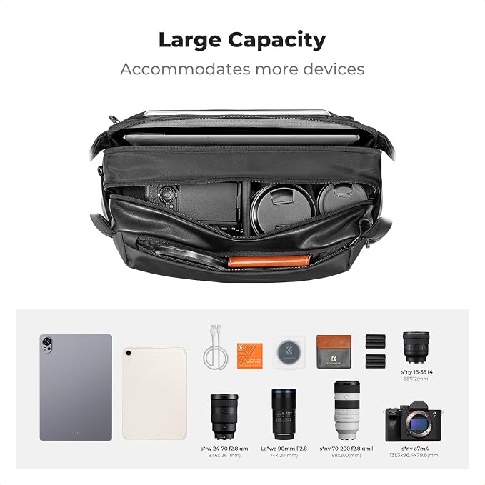 K&F CONCEPT Camera Sling Bag Crossbody Bag Waterproof Camera Shoulder Backpack - Image 2
