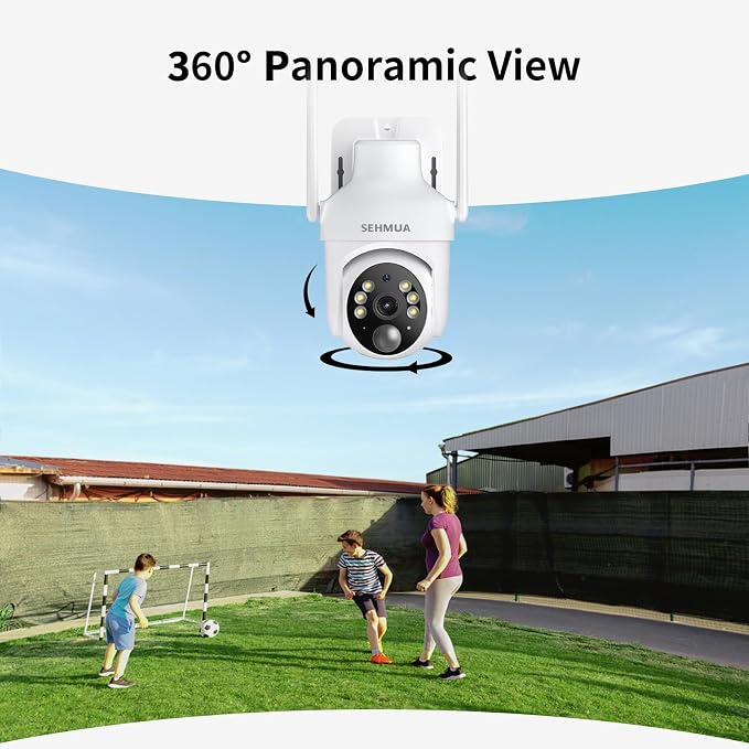 SEHMUA 2K Solar Security Cameras Wireless Outdoor, 2 Pack 360° View Pan/Tilt - Image 5