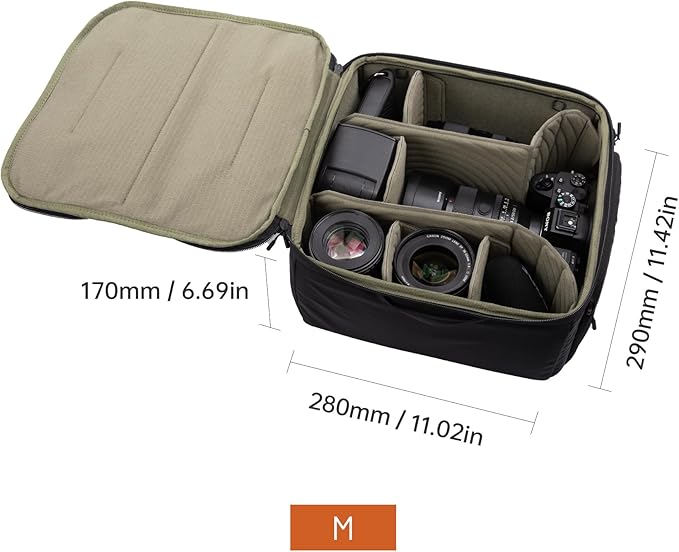 PGYTECH Medium Camera Insert Bag, Waterproof Lens Pouch - Image 2