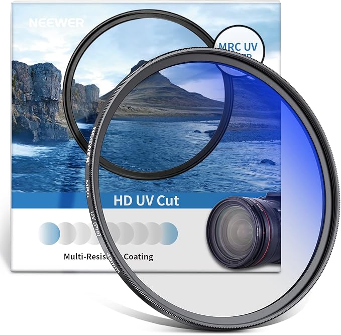 NEEWER 49mm MRC UV Protection Filter 30 Layer Multi Resistant Nano Coatings/HD by Neewer