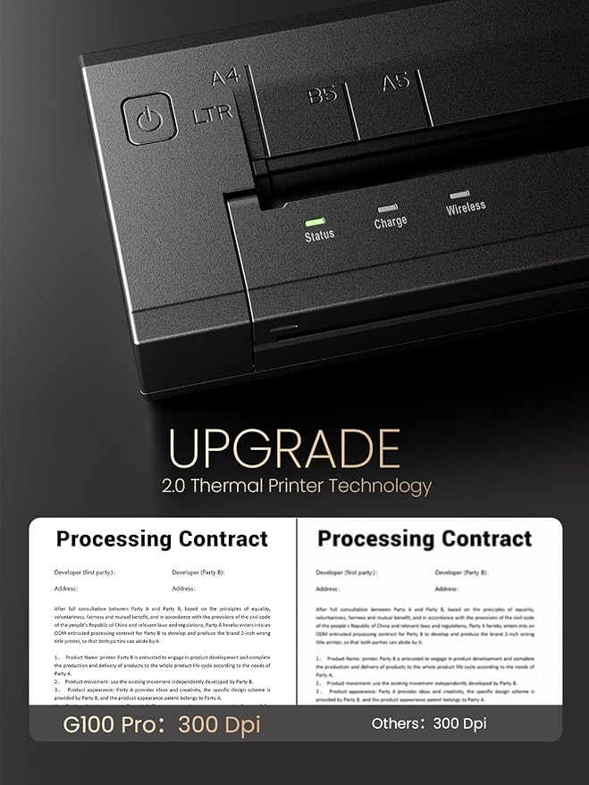 Phomemo G100 Pro WiFi Direct Print Portable Printers Wireless - Image 6