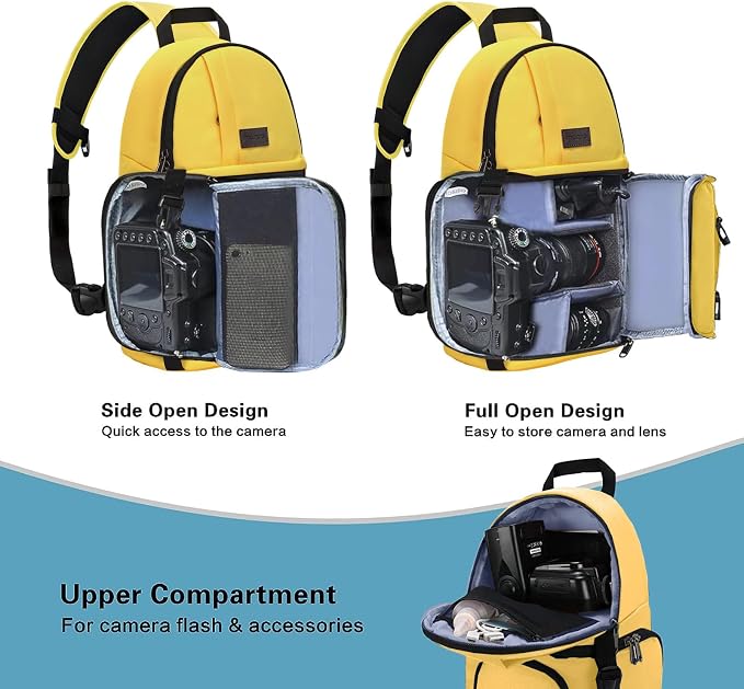 MOSISO Camera Sling Bag, DSLR/SLR/Mirrorless Camera Case Shockproof Photography - Image 2