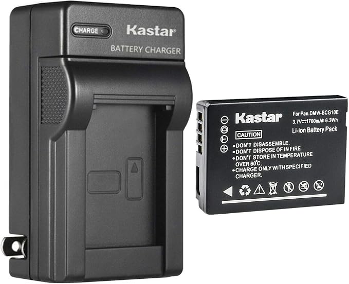 Kastar 1-Pack DMW-BCG10 Battery + AC Wall Charger Replacement by Kastar
