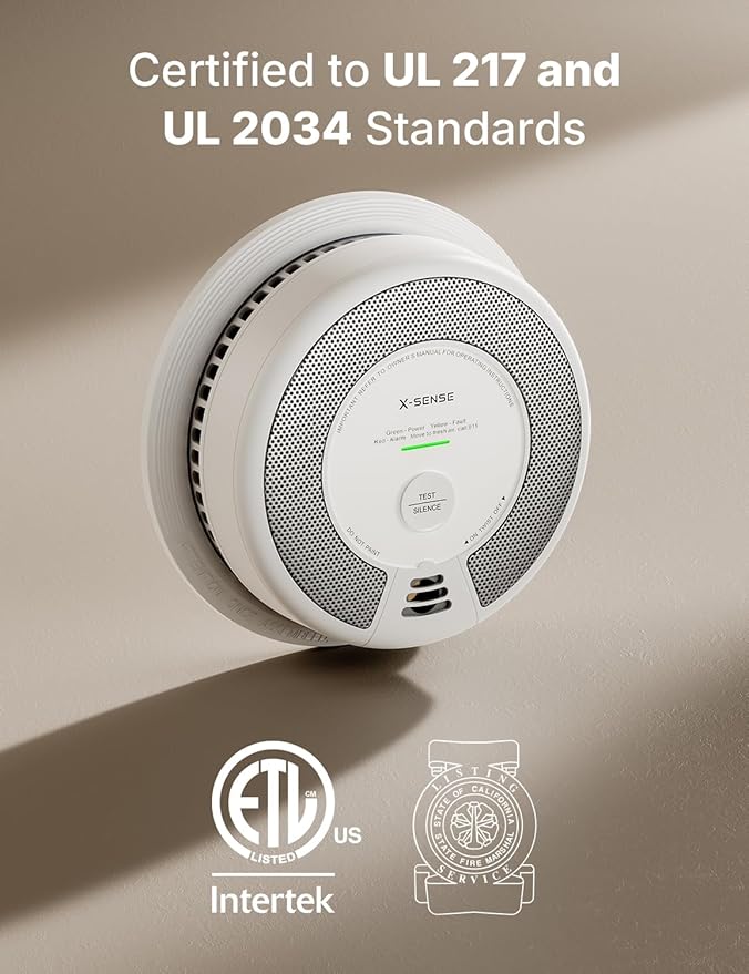 X-Sense 6-Pack Wireless Interconnected Combination Smoke and Carbon Monoxide - Image 2