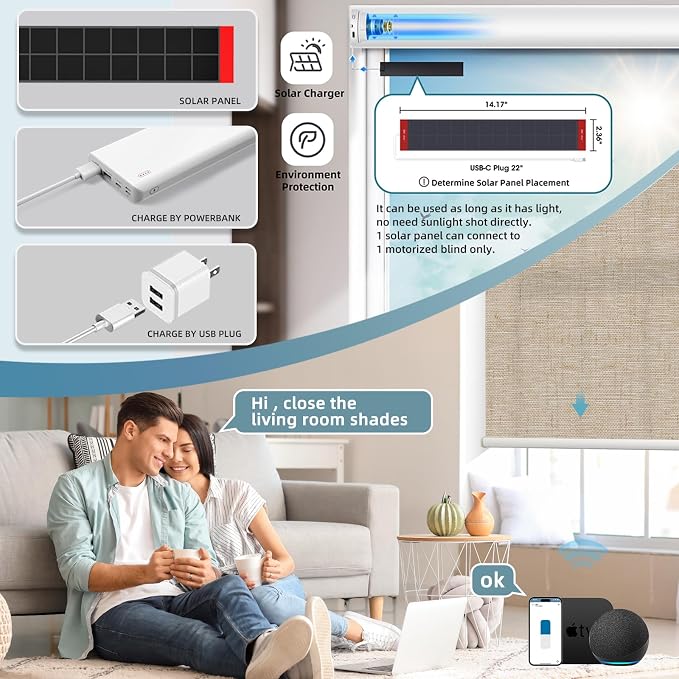 SmartWings Light Filtering Motorized Roller Shades Work - Image 2