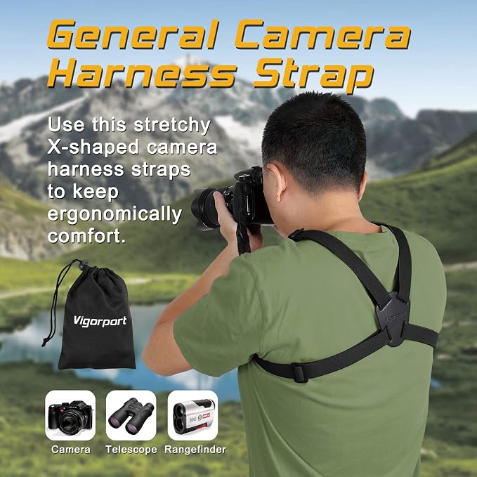 Vigorport Camera Harness Strap, Cross Shoulder Quick Release Straps - Image 5