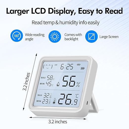 eMylo WiFi Thermometer Hygrometer, Smart Wireless Indoor Temperature Humidity - Image 3