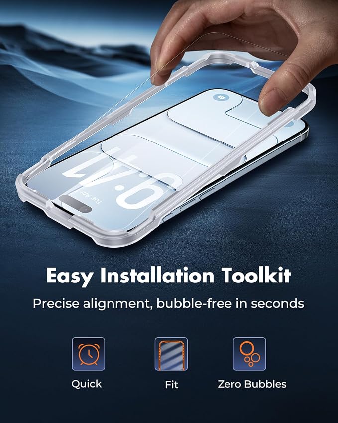 UNBREAKcable iPhone 17 Air Screen Protector 3-Pack, Upgraded Dual-Tempered - Image 9