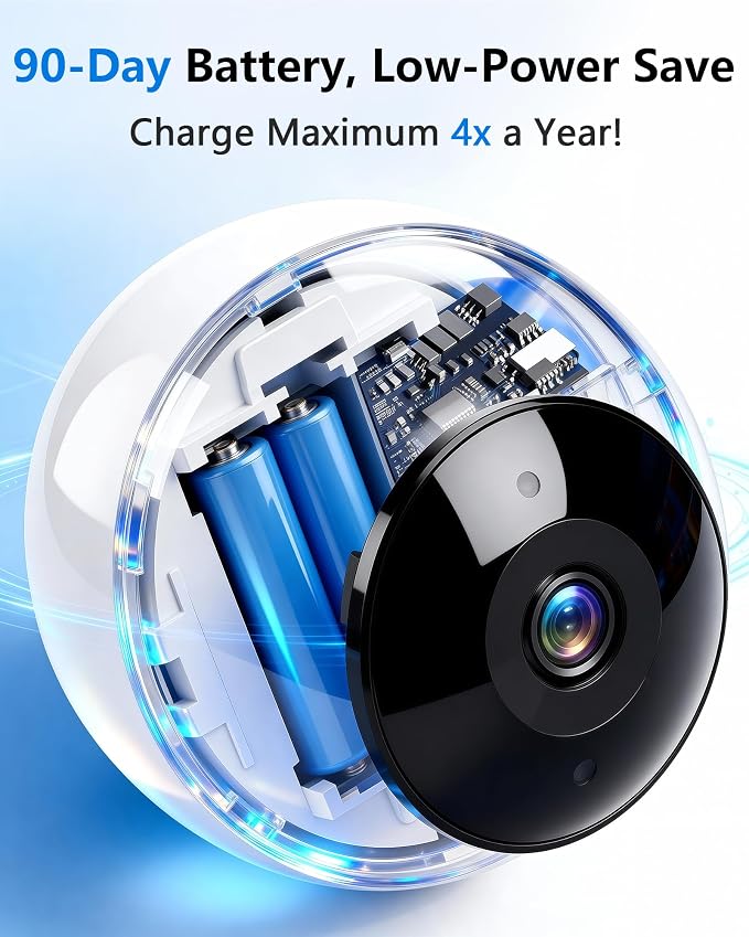 AMTIFO Security Cameras Wireless Outdoor Magnetic: Install-Free Smart Indoor 2K - Image 4