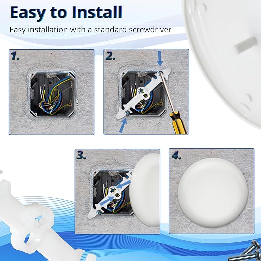 MAKERELE CP3540 Round Wall Cover Plate Kits, Include 2 x CP3540 Plate 2 x - Image 7