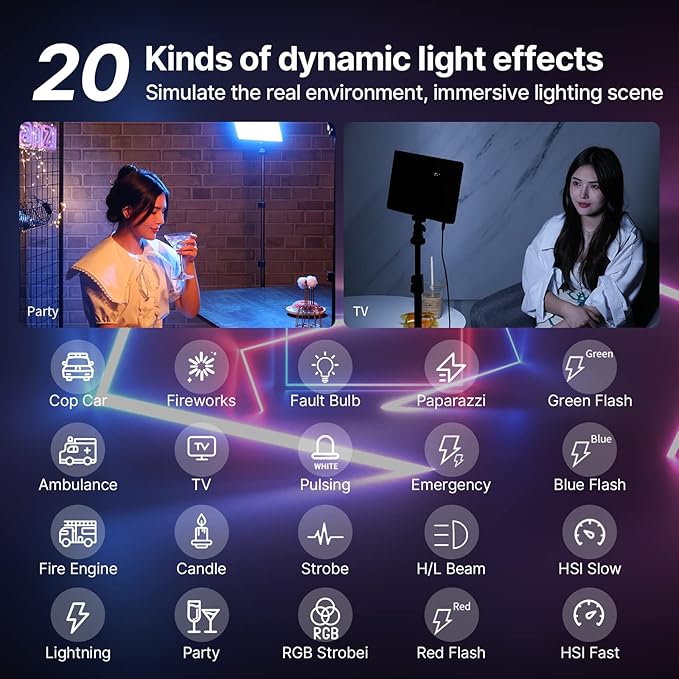 ULANZI LT003 RGB Video Light, 15W Portable LED Panel - Image 3