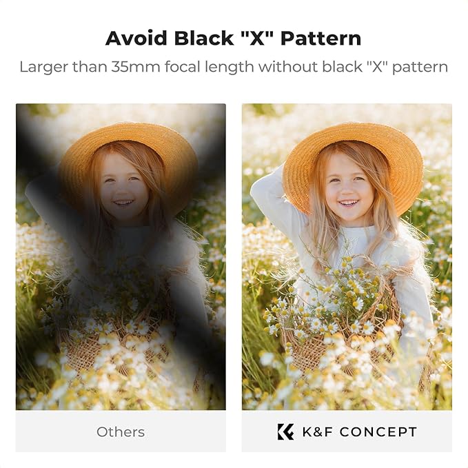 K&F CONCEPT 62mm Black Diffusion Mist Effect 1/4 & Variable ND2-32 & Circular - Image 4