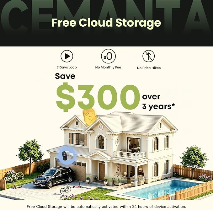 2.5K 4MP Security Camera Wireless Outdoor, Free Cloud Storage, 2.4G/5Ghz WiFi - Image 2