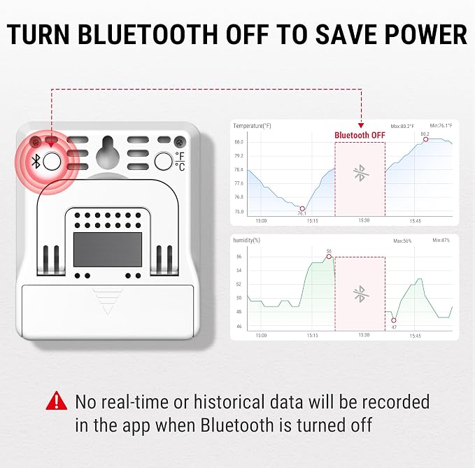 TempPro TP349 Bluetooth Hygrometer Thermometer - Image 9