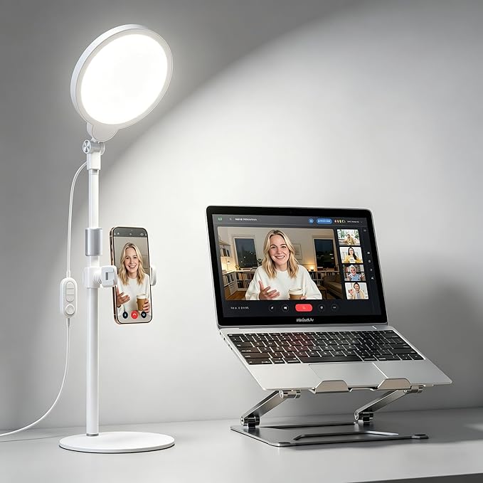 7" Desk Ring Light with Stand for Computer, 30 Lighting Modes for Video by Yarrashop