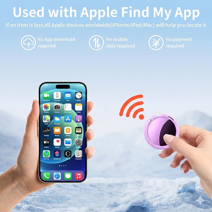 2 Pack Tracker Tags Pair with Apple Find My Bluetooth Air Smart Tags Key Finder - Image 4