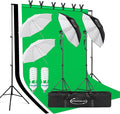 ShowMaven Photography Lighting, 6.5ft x 10ft Backdrop Stand and Umbrellas by ShowMaven